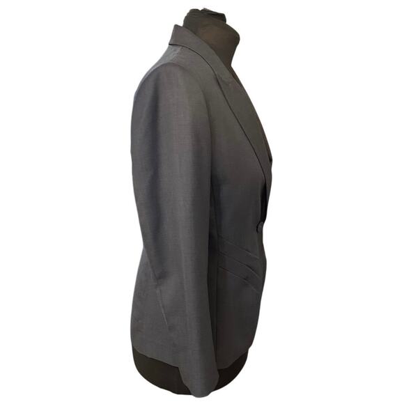 Ann Klein Dark Gray Wool Blend Blazer Suit Jacket Size 12 - Picture 2 of 8